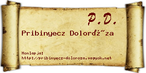 Pribinyecz Doloróza névjegykártya